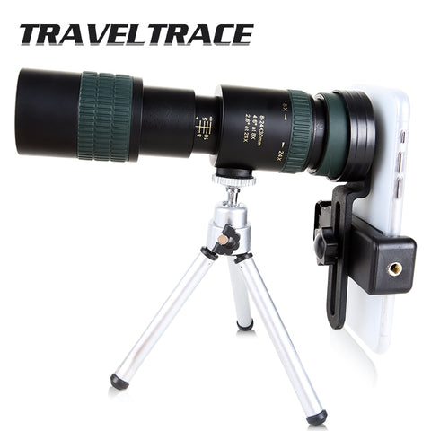 8-24x30 Zoom Monocular Telescope for Smartphone Long Range Powerful Foldable Telephoto Compact Hunting Camping Optical Military