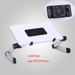 folding computer desk with Cooler fan Adjustable Laptop Desk Stand  Portable Lap Desk For Bed PC Notebook Table table board lap