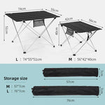 Ultralight outdoor Folding Camping table Aluminium Alloy hiking picnic Lightweight Travel bbq fishing portable Roll table