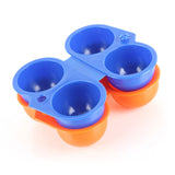 Outdoor Camping BBQ Eggs Case Holder Portable Picnic Barbecue 2 Grids Egg Box Carrier Tableware for Travel Camping Hiking