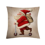 Christmas Cartoon Santa Claus Decorative Pillowcases Christmas Cute Creative Santa Claus Throw Pillow Case Cover Pillowcase