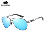 BISON DENIM 2020 New Aluminium Magnesium Sunglasses Polarized UV400 Men's Sunglasses Driving Fishing Vintage Sunglasses for Men
