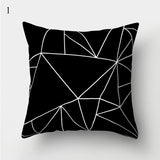 Black and White Geometric Decorative Pillowcases Polyester Throw Pillow Case Striped Geometric Pillowcase