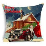 Christmas snow cottage series pillow case holiday home decoration Christmas gifts pillow cushion cover 45*45cm