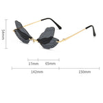 Fashion Rimless Sunglasses Women Vintage Dragonfly Steampunk Sunglasses Men Frameless Gradient Clear Lens Glasses Shades Oculos