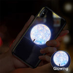 Luminous Call Light Phone Case For Apple iPhone 12 11 X XR Pro Max 7 8 Sound Acoustic Control Tempered Glass Cover Smile Face