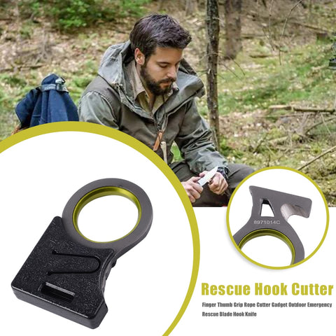 Grip Rope Cutter Gadget Rescue Blade Hook Knife Camping Outdoor Finger Thumb Emergency Portable Outdoor Elements