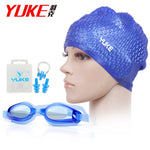 Unisex Silicone Waterproof Swimming Caps Swimming Goggles Anti-fog UV Protection Swimming Glasses With Earplug Swim Hat
