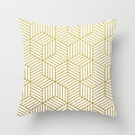 Short Plush Modern Minimalist Geometric Pillow Case Peach Skin Fabric Pillow Cover Home Sofa Car Throw Pillowcase Cushion Cover