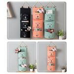 3 Pockets Cute Wall Mounted Storage Bag Closet Organizer Clothes Hanging Storage Bag Children Room Pouch Home Decor