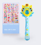 Kids Magic Wand Bubble Gun Blower Toy Electric Magic Automatic Soap Bubble Machine Light Music Outdoor Toy for Girl ZXH