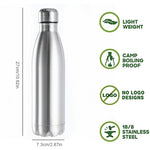 500/1000ml Stainless Steel Water Bottle Portable BPA free Water Drinking Bottle Gym Sports Cycling Drinkware Kids School Gifts