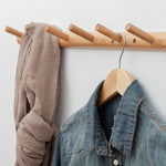 Eco-friendly Natural Wooden Coat Hooks Wall Hanger Hat Clothes Bag Rack Storage Shelf Key Holder Organizer Household wholesales