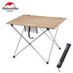 Naturehike Camping Table Collapsible Portable Roll Up Outdoor Foldable Fishing Table Ultralight Aluminum Folding Picnic Table