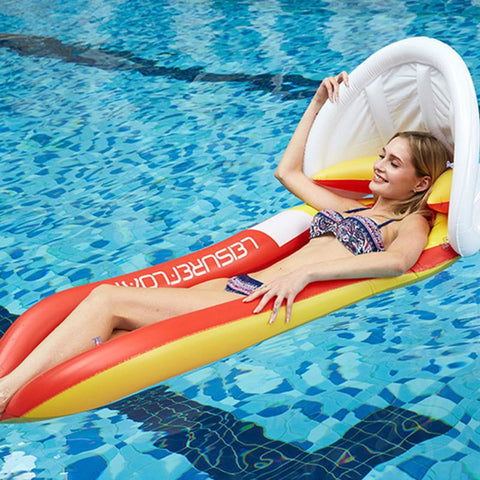 Swimming Pool Beach Float Bed Inflatable Ring Cushion Float Bed Lounge Chair Mattress Hammock Water Sport