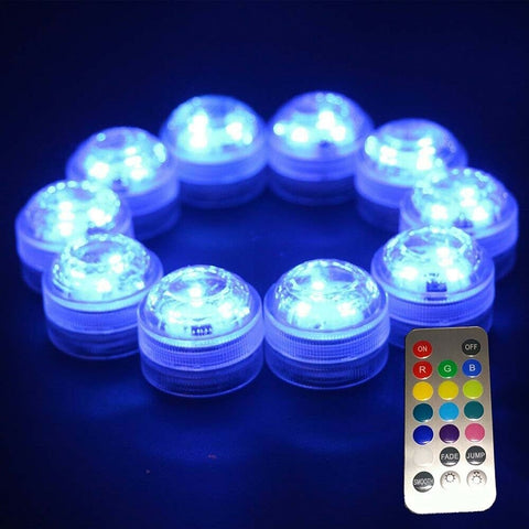 1PC Pool Lights Remote RGB Submersible Light Battery Operate Underwater Swimming Pool Waterproof Lamp Swimming Pool Accessories