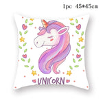 45x45cm Unicorn Cushion Cover Decor Sofa Cushion Case Bed Pillow Cover Home Decor Car Cushion Cover Unicorn Girl Pillow Case