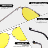 Pro Acme Classic Pilot Night Vision Glasses For Men Women Metal Frame Yellow Lens Sunglasses Driver Glasses for Driving CC0101