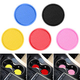 Car Coasters PVC Travel Auto Cup Holder Insert Coaster Anti Slip Vehicle Interior Accessories Cup Mats 2 pack