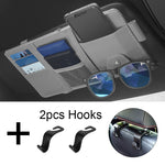Car Sun Visor Organizer Multi-Pocket Auto Interior Accessories Pocket Organizer Car Document Storage Pouch Pen Holder