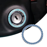 Car Ignition Diamond Sticker 3D Switch for Auto Motorcycle Styling Rhinestone Bling Decoration Circle Cover Decal